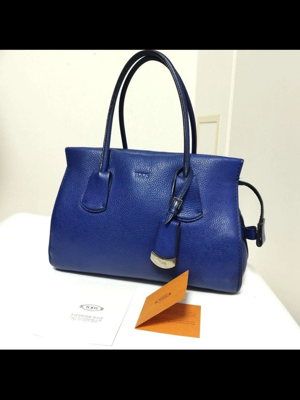Tod's Royal Blue Pebbled Leather Satchel